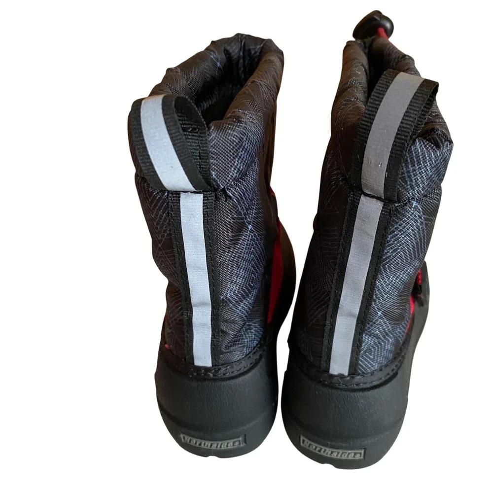 Northside NEW Toddler Snow Boots Black Red Geometric Size 6 Waterproof